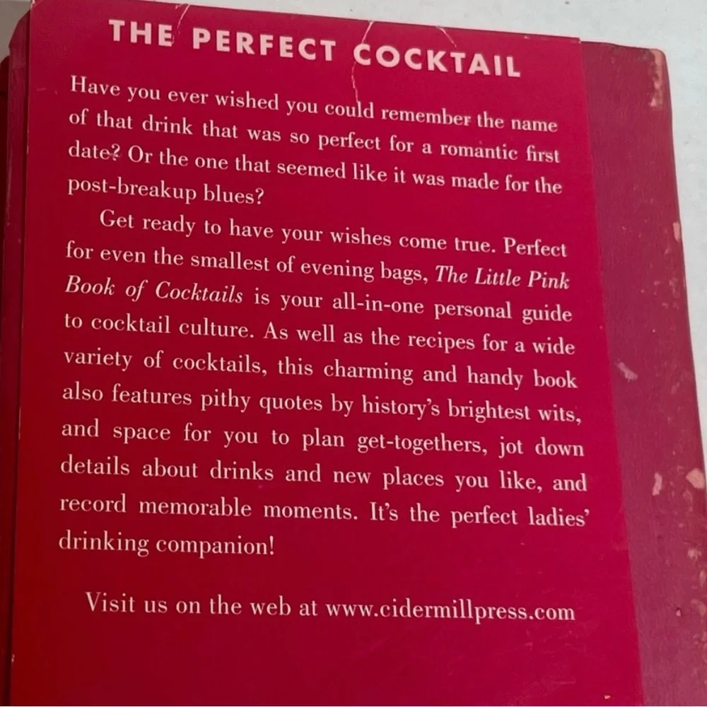 VINTAGE “THE LITTLE PINK BOOK OF COCKTAILS” (HOSTING, PARTIES and BARTENDING)
